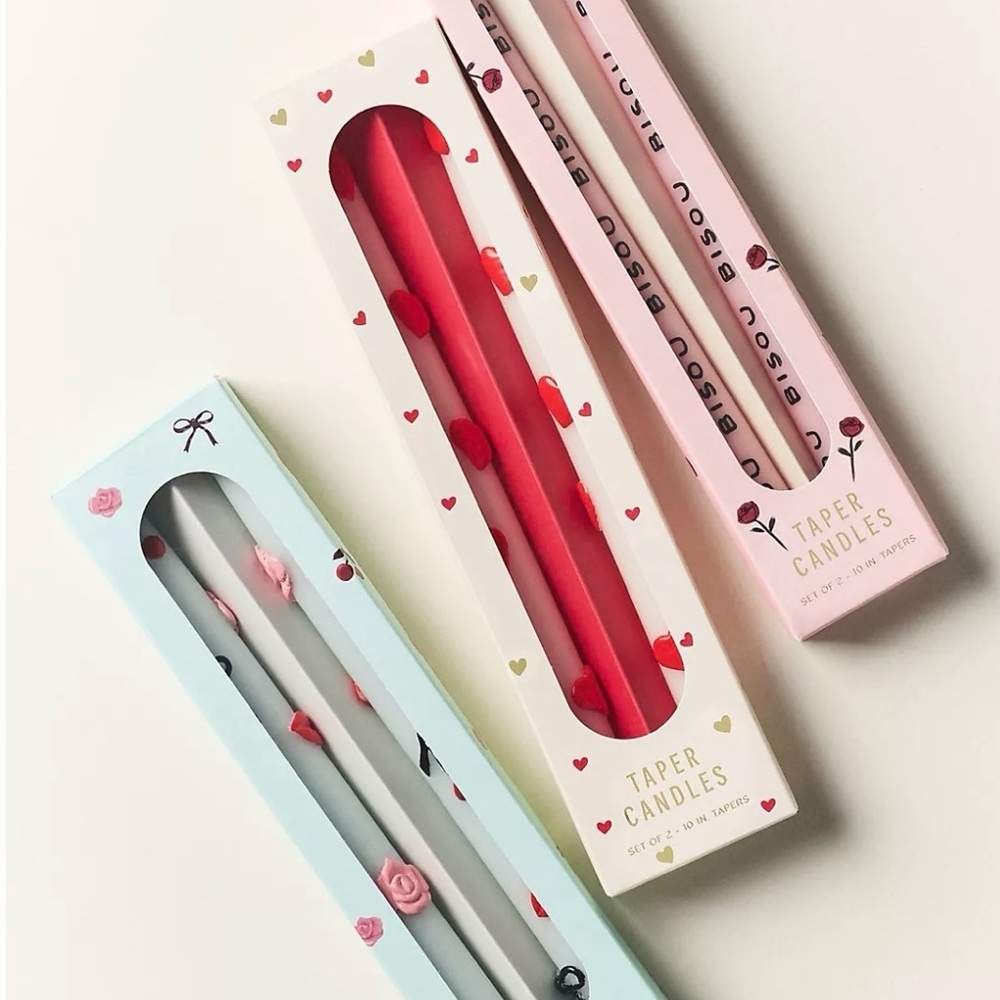 NWT/NIB Anthropologie The Amour Taper Candles, Set of 2 - Picture 2 of 3